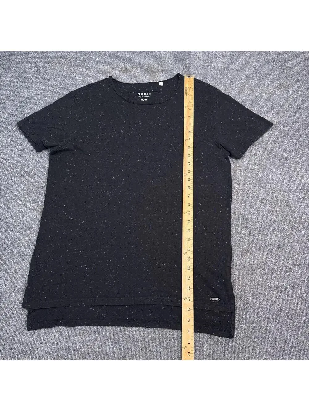 GUESS Tee Shirt Mens Size Medium Black Dotted Speck Crew Neck Short Sleeve - Picture 8 of 12